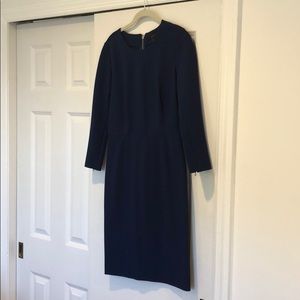 J Crew Blue Knee Length Shift Dress